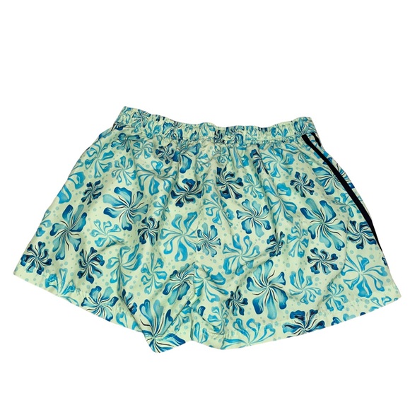 Adidas Green Tropical CottonDrawstring Running Shorts Size L - Picture 2 of 2